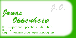 jonas oppenheim business card